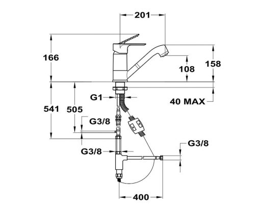 Mosogató csaptelep, Mofém TREND PLUS 152-1551-02