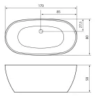 Kád, Aquatrend Barcelona szabadonálló akril króm lefolyóval