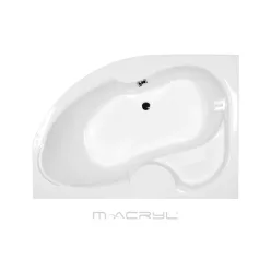   Hidromasszázs kád, M-Acryl Azalia  170x105 Wellness 22 fúvókás elektronikus