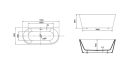 Kád, Wellis Calabria Black 170x80x58cm WK00138