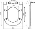 WC tető, Ravak WC ülőke Uni Chrome Slim fehér X01550