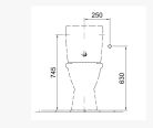 WC, Alföldi Saval Mélyöblítésű MB hátsó kifolyású 7090 19