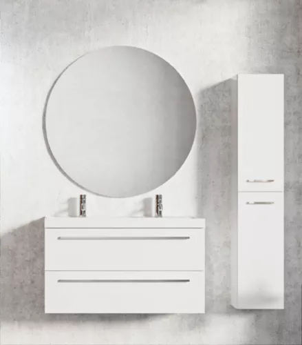 Fürdőszobabútor alsó szekrény, Valore CLEVER 2 FIÓKOS SZEKRÉNY WHITE 80 CM CERAM WHITE