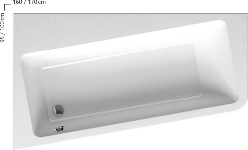 Kád, Ravak 10 aszimmetrikus változat jobbos 160x95 C841000000