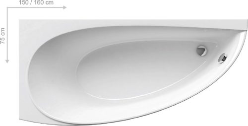 Kád, Ravak Avocado 160 jobbos CH01000000