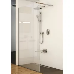   Walk-In, Ravak Walk-In Wall-110 krómhatású+átlátszó üveg, 1 merevítővel GW9WD0C0SZ1