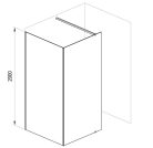 Walk-in, Ravak Walk-In Corner Set 110x80, zuhanykabin fekete+transparent GW1CD430SZ1