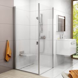   Zuhanykabin, Ravak Chrome CRV1-100+CPS-100 fix oldalfal krómhatású 1QVA0C01Z1/9QVA0C00Z1