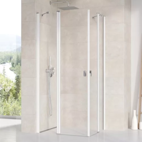 Zuhanykabin, Ravak Chrome Zuhanykabin CRV2-80 (fehér+transparent) 1QV40100Z1