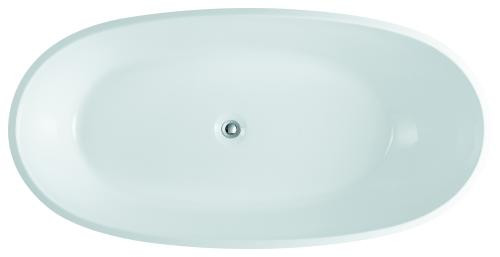 Kád, Arezzo design Silk szabadon álló 170x85x57cm matt fehér vast:4,5mm AR-SILK170