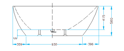 Kád, Arezzo design Silk szabadon álló 170x85x57cm matt fehér vast:4,5mm AR-SILK170