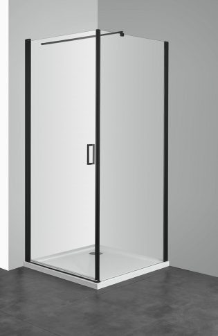 Zuhanyfal, Sanotechnik 90cm ELITE BLACK F90B2