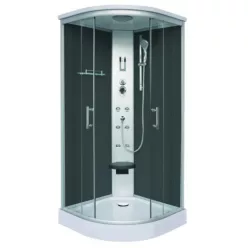   Hidromasszázs zuhanykabin, Sanotechnik SCALA 90x90 fekete CL96