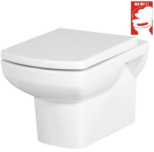 WC, Sanotechnik NERO fali soft close ülőkével 52x35x40 SP400