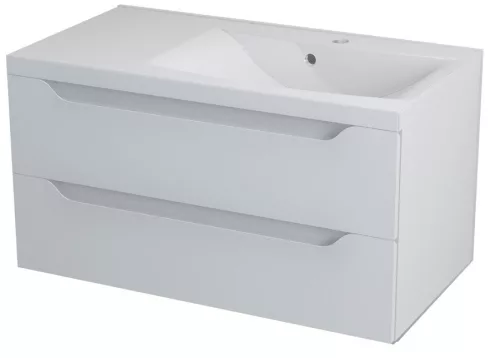Alsó szekrény, Sapho WAVE II mosdótartó szekrény 90x45x48 cm jobbos fehér WA093P