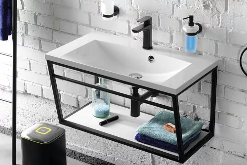 Fürdőszobabútor mosdópult, Sapho SKA fekete 75x40x46 SKA102