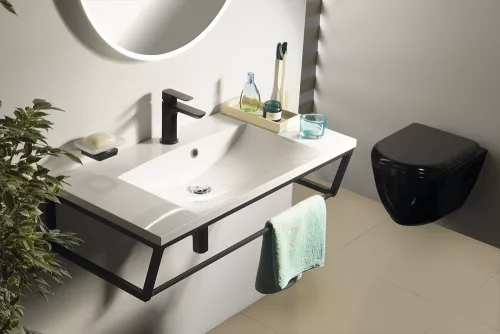 Fürdőszobabútor mosdópult, Sapho SKA fekete 90x20x46 SKA203