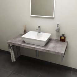   Fürdőszobabútor mosdópult, Sapho AVICE 70x50 cement szürke AV077