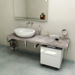   Fürdőszobabútor mosdópult, Sapho AVICE 150x50 cement szürke AV157
