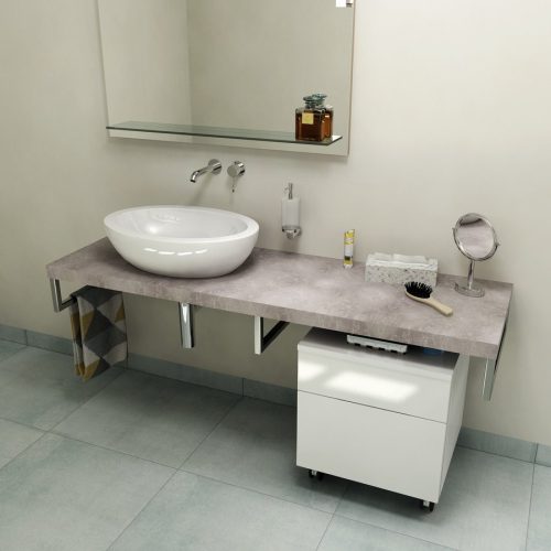 Fürdőszobabútor mosdópult, Sapho AVICE 150x50 cement szürke AV157