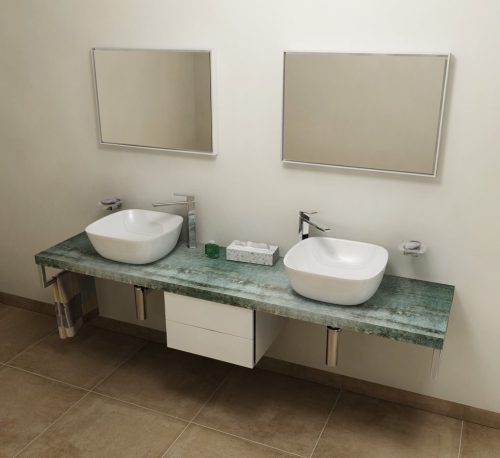 Fürdőszobabútor mosdópult, Sapho AVICE 220x50 aquamarine AV226