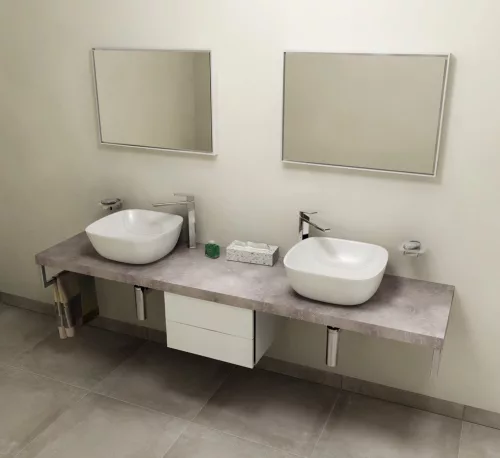 Fürdőszobabútor mosdópult, Sapho AVICE 230x50 cement szürke AV237