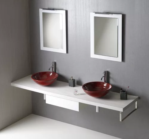 Fürdőszobabútor mosdópult, Sapho AVICE 250x50 öreg tölgy AV255