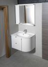 Fürdőszobabútor felső szekrény, Sapho PULSE 75x80x17 bal fehér PU077L