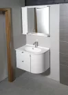 Fürdőszobabútor felső szekrény, Sapho PULSE 75x80x17 bal fehér PU077L
