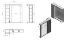 Fürdőszobabútor felső szekrény, Sapho PULSE 75x80x17 bal fehér PU077L