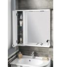 Fürdőszobabútor felső szekrény, Sapho PULSE 75x80x17 bal fehér PU077L