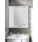 Fürdőszobabútor felső szekrény, Sapho PULSE 75x80x17 bal fehér PU077L