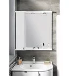 Fürdőszobabútor felső szekrény, Sapho PULSE 75x80x17 bal fehér PU077L
