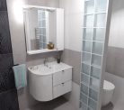 Fürdőszobabútor felső szekrény, Sapho PULSE 75x80x17 jobb fehér PU078P