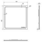 Fürdőszoba tükör, Sapho GEMINI 55x55 GM055