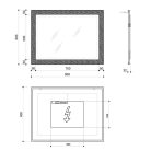 Fürdőszoba tükör, Sapho FLUT 60x80 FT060