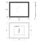 Fürdőszoba tükör, Sapho FLUT 90x70 FT090