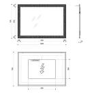 Fürdőszoba tükör, Sapho FLUT 100x80 FT100