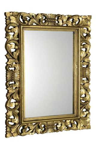 Fürdőszoba tükör, Sapho SCULE fa arany 70x100 IN163