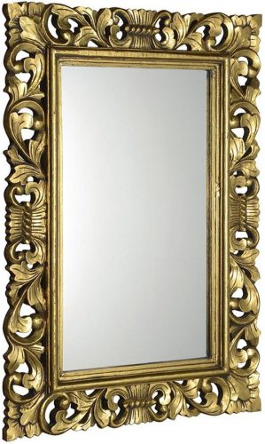 Fürdőszoba tükör, Sapho SCULE fa arany 80x120 IN316