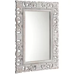   Fürdőszoba tükör, Sapho SCULE fa antikolt fehér 80x120 IN324