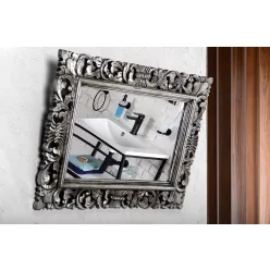 Fürdőszoba tükör, Sapho SAMBLUNG fa ezüst 60x80 IN115