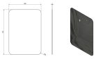 Fürdőszoba tükör, Sapho ISHAPE lekerekített 50x70 AG457