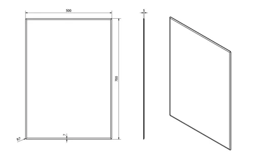 Fürdőszoba tükör, Sapho ACCORD 50x70 MF436