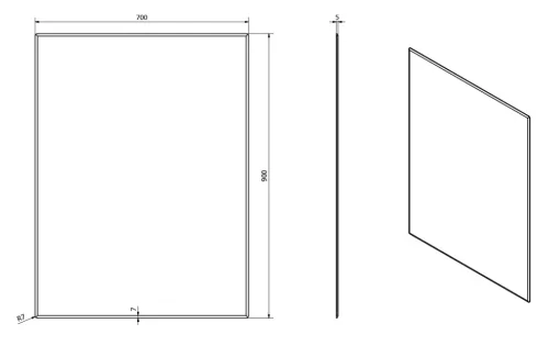 Fürdőszoba tükör, Sapho ACCORD 70x90 MF444