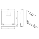 Fürdőszoba tükör, Sapho WEGA polccal 70x80 60092-7