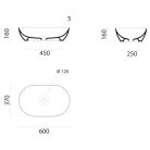 Mosdó, Sapho PURA ovális 60x16x37 883411