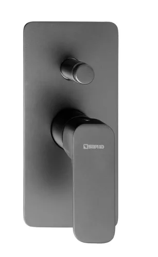 Falba süllyesztett csaptelep, Sapho SPY zuhany 2 irányú matt fekete PY42/15