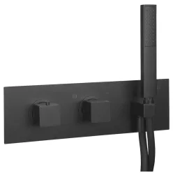   Falba süllyesztett csaptelep, Sapho DIMY zuhany termosztátos 2 irányú fekete DM493BL