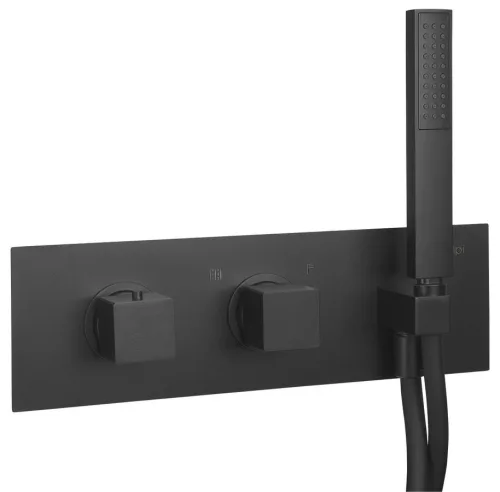 Falba süllyesztett csaptelep, Sapho DIMY zuhany termosztátos 2 irányú fekete DM493BL